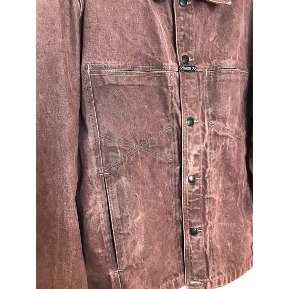 Marithe Francois Girbaud Vintage Brown Jean Jacket XXL Button Front - Picture 5 of 11